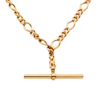 9ct gold 8g 18 inch T.Bar Pendant with chain